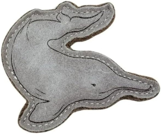Yeti Dog Chew Premium Leather Dog Toy, All Natural Ethically Sourced, River Dolphin