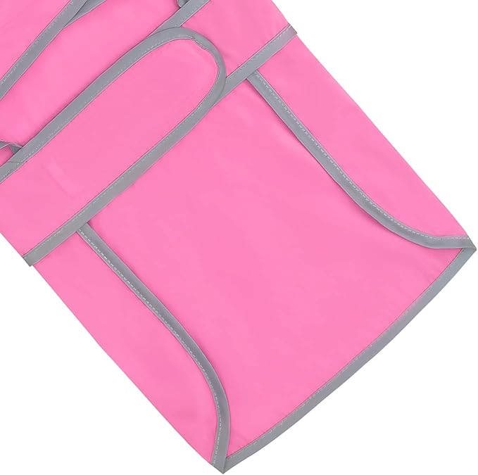 HDE Dog Raincoat with Clear Hood Rain Jacket Poncho for Small Medium Large Dogs Pink - XXL
