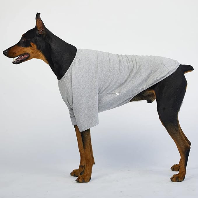 Dog Shirt for Small Dogs Plain T-Shirts Soft Breathable Dog Cotton Shirt pet Clothes (3X-Large, Gray)