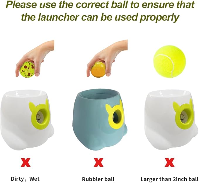 BESTHLS Automatic Dog Ball Launcher Interactive Tennis Ball Thrower Machine for Small Medium Dogs Fetching Distance 10-30ft (Purple, Remote Included)