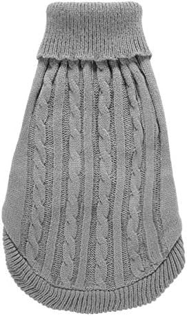 Dog Sweater for Small, Medium, Large Dogs - Warm Winter Turtleneck Pet Clothes for Cats and Puppies - Cute Classic Christmas Coat for Girls and Boys