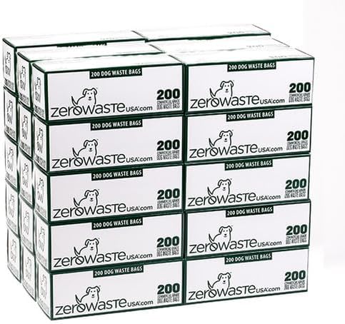 Zero Waste USA 6,000 Premium Dog Waste Station Refill Roll Bags - Up to 40% thicker & stronger than competitor bags - Guaranteed to fit any commercial roll bag dispenser (30 rolls of 200 bags)