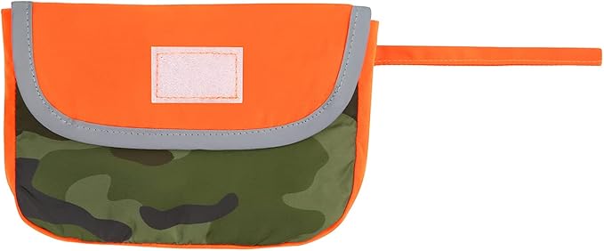 HDE Reversible Dog Raincoat Hooded Slicker Poncho Rain Coat Jacket for Small Medium Large Dogs Camo/Orange - 3XL