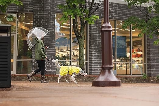 Goldpaw Rainpaw Waterproof Dog Raincoat - Durable Dog Rain Jacket for All Seasons - Easy to Wear, Adjustable, Premium Pet Outerwear - Made in The USA - Machine Washable - Black Bean - Size 10