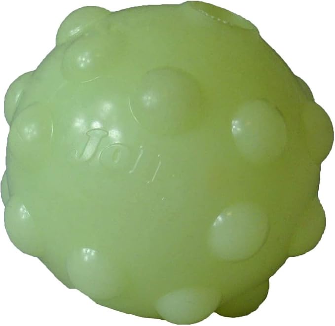 Jolly Pets Jolly Jumper, Large 4", Bouncing Dog Toy Ball; Glows in The Dark