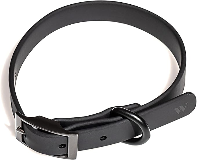 Wild One Dog Collar, The Original Easy-Clean, All Weather Flex-Poly Strap with Metal, Durable, Dirt and Odor Resistant, Size XL, Black
