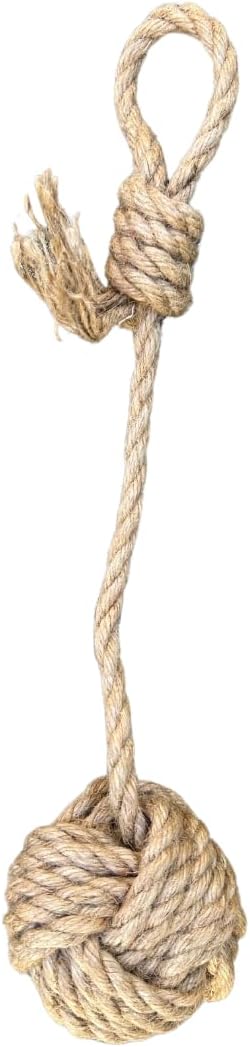 Hemp Rope Dog Tug Toy - Eco-Friendly Lasting Performance - Interactive & Entertaining Dog Gift - No Harmful Dyes or Chemicals, Perfect for Large Dogs, (Up to 50lbs +)