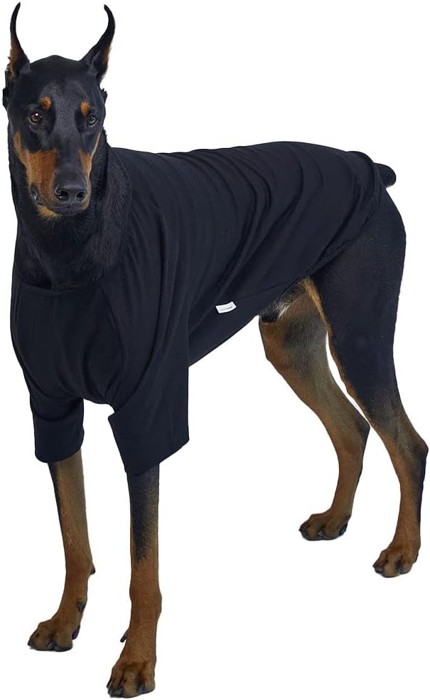 Dog Shirt for Small Dogs Plain T-Shirts Soft Breathable Dog Cotton Shirt pet Clothes (5X-Large, Black)