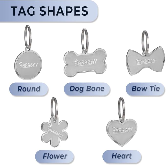 Dog Tags Personalized for Pets,Dog Name Tags QR Code,No Subscription Fees,Modifiable Pet Online Profile,Stainless Steel,No App Required,for Dogs and Cats Small,Medium,Large(Dog Bone,Small)