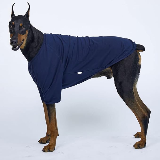 Dog Shirt for Small Dogs Plain T-Shirts Soft Breathable Dog Cotton Shirt pet Clothes (5X-Large, Navy)