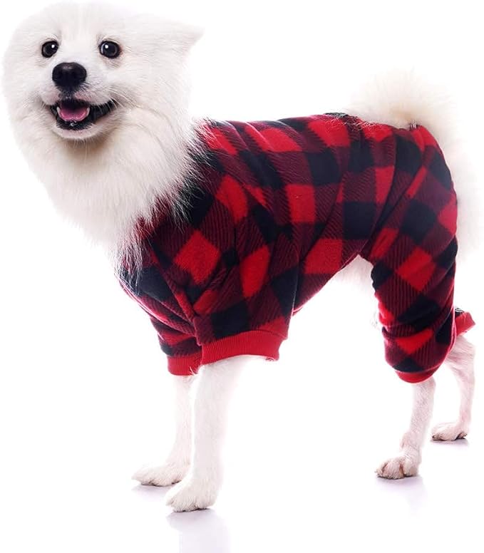 SCENEREAL Dog Pajamas for Small Medium Large Dogs Boys Girls - Soft Pet Sweater Clothes Warm Puppy Onesie Outfits for Doggie Winter Christmas - Dog Jammies Pjs