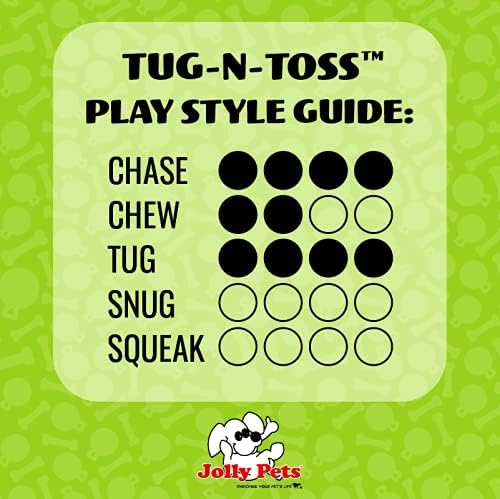 Jolly Pets Tug-n-Toss - Heavy Duty Chew Ball w/ Handle (Orange, 6")