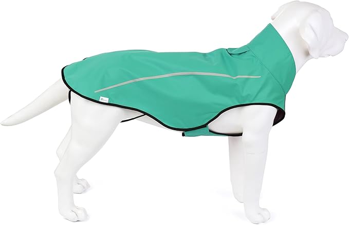 Mile High Life Dog Raincoat, Adjustable Waterproof Reflective Rain Jacket for Small Medium Large Dogs, Lightweight Breathable Pet Rain Coat with Leash Hole(Green,XXS Chest 16-19")