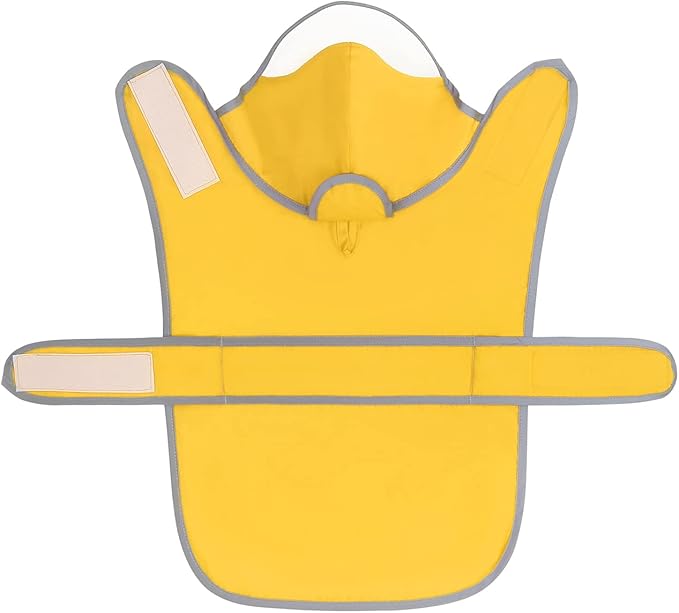 HDE Dog Raincoat with Clear Hood Rain Jacket Poncho for Small Medium Large Dogs Yellow - L