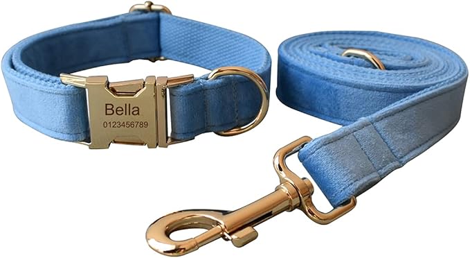 Dog Collar Custom Personalized Engraved Name and Phone Number for Puppy Small Medium Large Pets (S, Sky Blue)