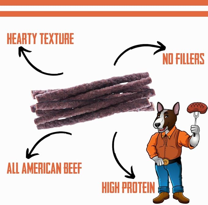 Bully Boy's Famous Beef Sticks Dog Treats | Free from Wheat, Corn, Soy, or Gluten | USA Sourced Ingredients | with Smokehouse Beef | Made in Utah | 15 oz - 2 Pack