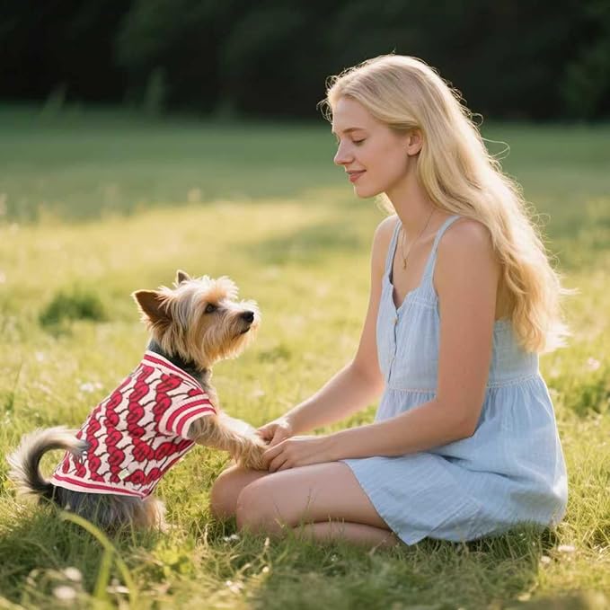 Pet Sweaters for Dogs Boys and Girls, Dynamic Letter Patterned Dog Sweater,Dog Cardigan,Pet Clothes,Pet Knitted Clothing,Fit for Different Seasons and Kinds of Dogs (Pink S)