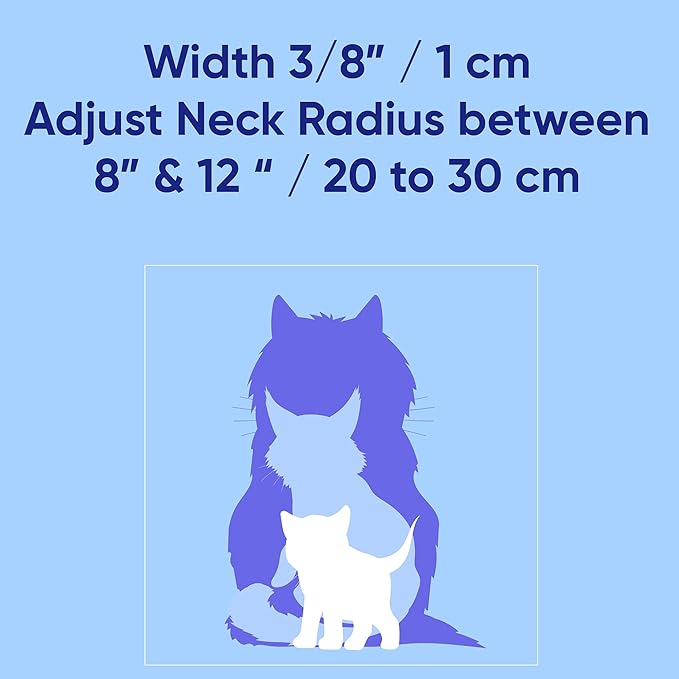 Pawtitas Pet Glow In The Dark Cat Collar with Safety Buckle and Bell Grey Hook