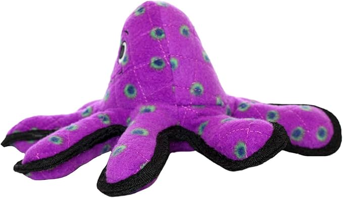 TUFFY -World's Tuffest Soft Dog Toy -Ocean Creature Octopus -Squeakers - Multiple Layers. Made Durable, Strong & Tough. Interactive Play (Tug, Toss & Fetch). Machine Washable & Floats. (Combo Pack)