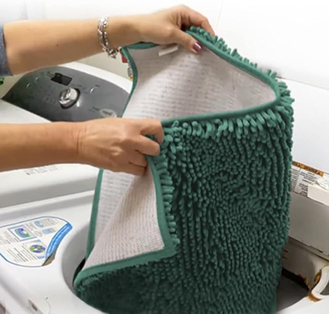 Muddy Mat® Shown on TV – Super Absorbent Door Mat Indoor, Microfiber Quick Dry Chenille Entryway Rug, Non-Slip Front Door Mat, Indoor Mats for Entryway, Machine Washable Pet Rug, Sea Green 24"x36"