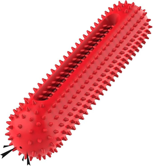 petizer Dog Squeaky Toys for Aggressive Chewers, Tough Toothbrush Dog Chew Toy, Nearly Indestructible Rubber Toys for Pet Training, Teeth Cleaning, Playing and Chewing for Medium & Large Breeds