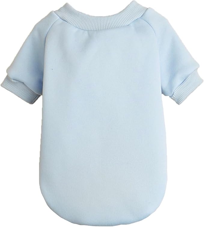 Puppy Sweater for Small Dogs Clothes Warm Winter Cat Clothe Pet Sweatshirt Knitwear Doggie Kitten Clothing, Light Blue, XX-Small