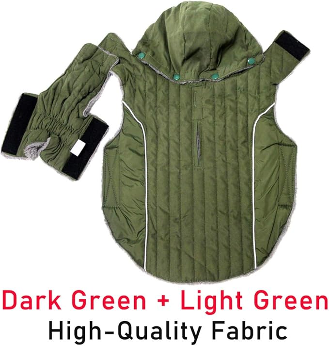 Fleece Dog Hoodie for Small Dogs Super Warm Puppy Jacket for Cold Winter Dog Coats,Green S