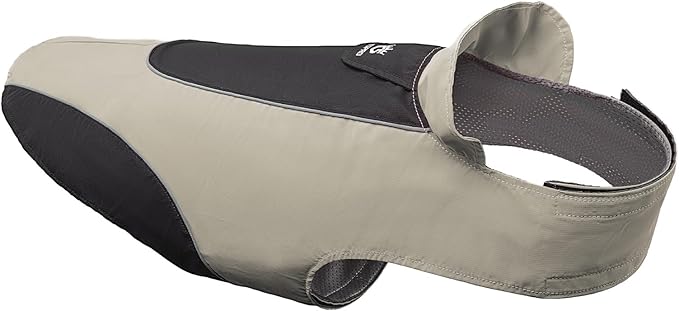TSPRO Premium Dog Raincoat, Waterproof for Small & Medium Dogs, Reflective for Daily Walks/Outdoor Trips, Easy-Adjust Hook & Loop, Leash Hole (Grey/Black, M)