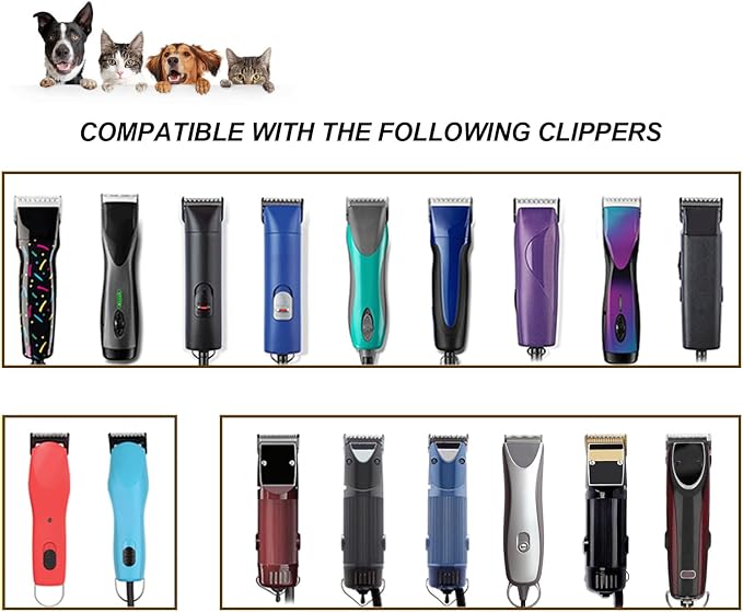 10+7FC+5FC+4FC Pet Dog Grooming Detachable Ceramic Blades Kit,Compatible with Andis,Oster A5,Wahl KM10 Clippers,Cut Length 1/16"(1.5mm) to 3/8" (9.5mm),Small 4-Piece Set