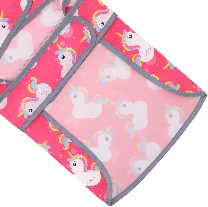 HDE Dog Raincoat with Clear Hood Rain Jacket Poncho for Small Medium Large Dogs Unicorn Ducks Pink - XL