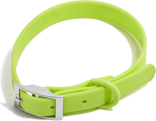 Wild One Dog Collar, Easy-Clean, All Weather Flex-Poly Strap with Metal, Durable, Dirt and Odor Resistant (Limeade, XL)
