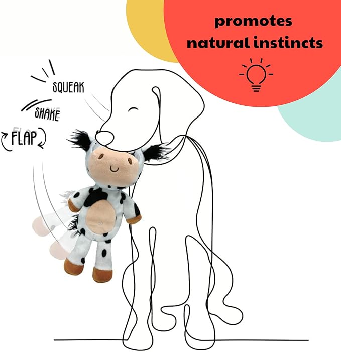 Huxley & Kent Slappies for Dogs | Wishbone Turkey (Large) | Squeak & Shake Dog Toy | No Stuff Squeaky Toy, TPR Ball in Head | Simulates Hunting Nature for Dogs