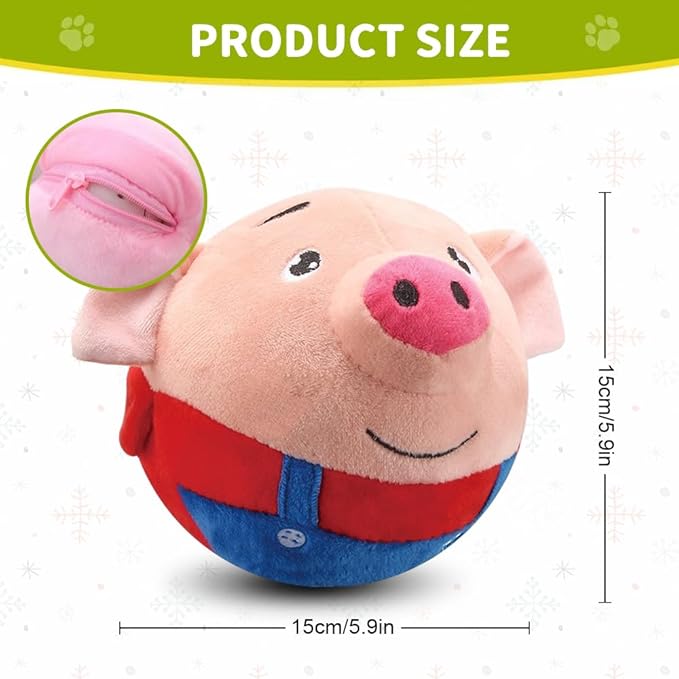 Dog Toys for Small Large Dogs,Puppy Toys to Keep Them Busy,Moving Interactive Squeaky Dog Toy,Active Moving Pet Plush Toy,Small Dog Toys (Rabbit)