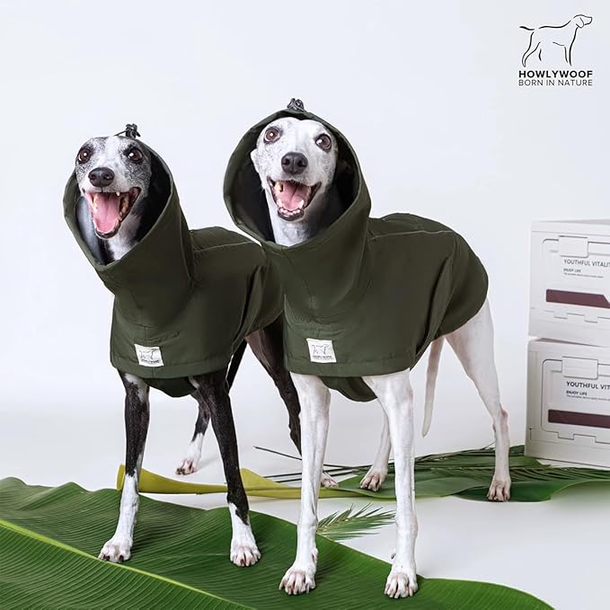 Waterproof Dog Raincoat, Hooded Raincoat for Dachshund Whippet Small Medium Large Dogs, Adjustable Dog Rain Coat Jacket (06(chest22-25'',back18-20.5''))
