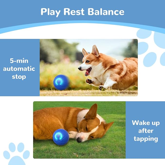 2025 New Dog Ball for Large Dogs, 2PCS Interactive Dog Ball Toy Vibrating Balls, Smart Shaking Pet Bounce Electric Balls Automatic Moving Pet Toy for All Dogs (#A1)