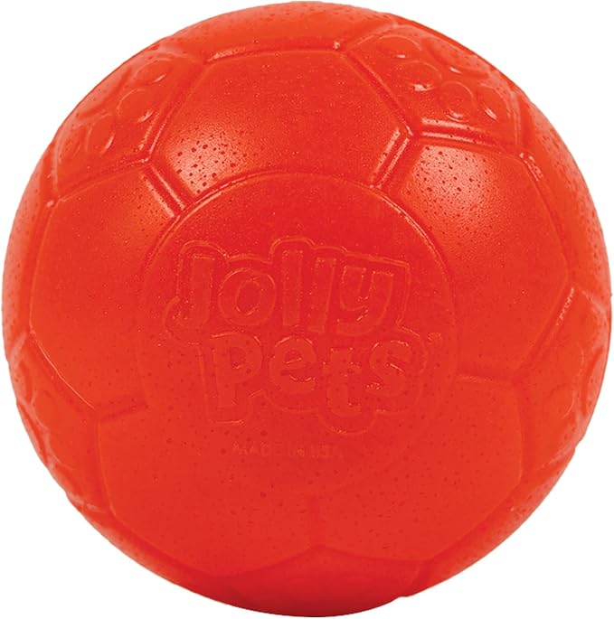 Jolly Pets Mini Jolly Soccer Ball; Floating-Bouncing Dog Toy; 3" Orange