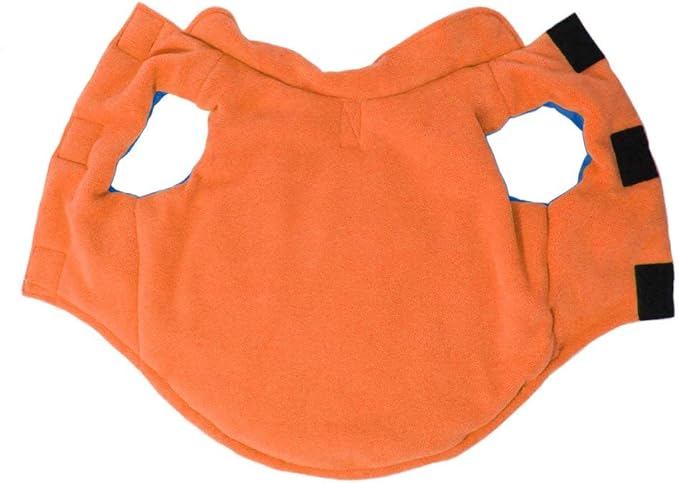 Gooby Sports Vest Dog Jacket - Blue, Medium - Reflective Dog Vest with D Ring Leash Warm Fleece Lined Hook and Loop Closure for Small to Medium Dogs