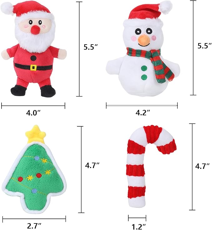 Squeaky Dog Toys Durable Push Puppy Toys for Chewing Interactive with Crinkle Paper for Small Medium Dogs