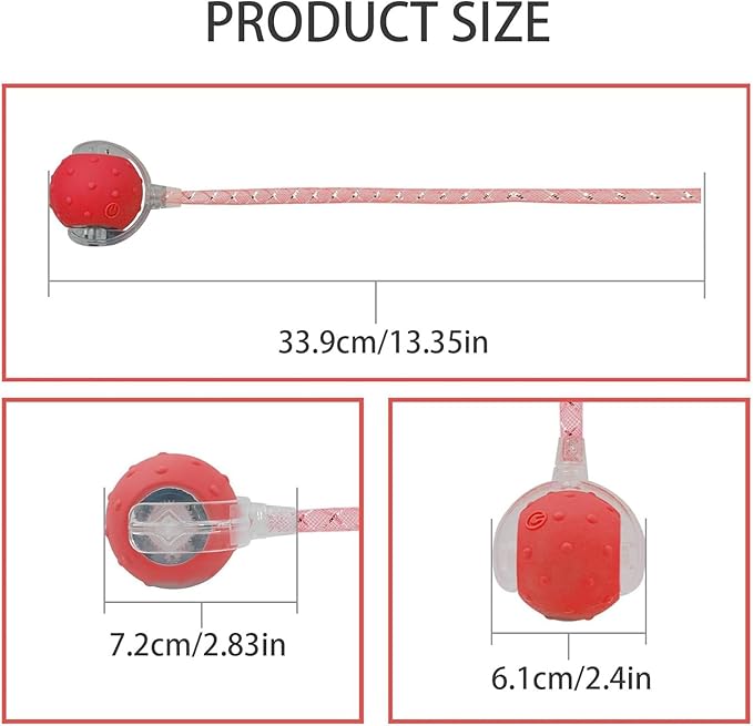 Tiny Fetch Dog Toy - Interactive Dog Toys, 360°Smart Automatic Rolling Electric Dogs Ball Toy with Birdsong, Automatic Obstacle Avoidance, Rechargeable, Boredom Relief for Dogs & Cats (Red*1+Blue*1)