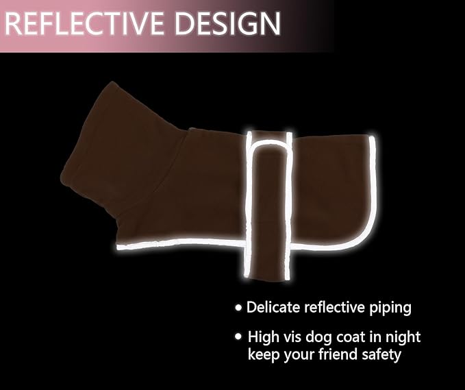 Geyecete Dachshund Sweaters for Dogs Jacket,Dachshund Coat Perfect Dog Winter Coat with Padded Fleece Lining,high Collar,Dog Snowsuit-Brown-L