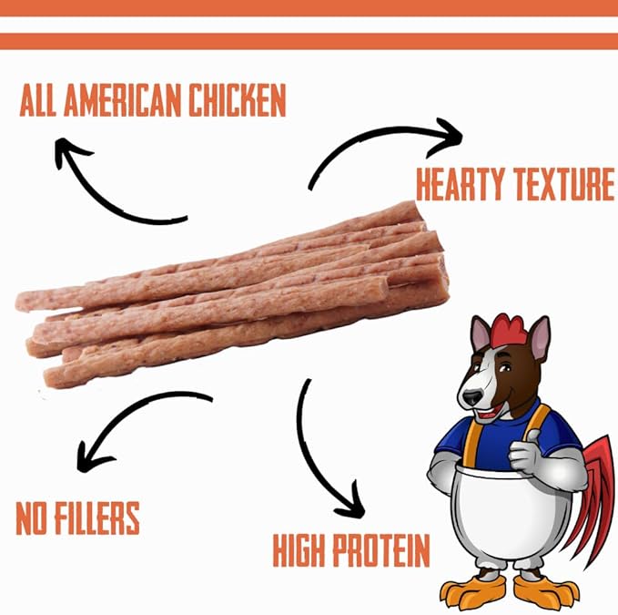 Bully Boy's Famous Chicken Sticks Dog Treats | Free from Wheat, Corn, Soy, or Gluten | USA Sourced Ingredients | with Smokehouse Chicken | Made in Utah | 7 oz - 1 Pack