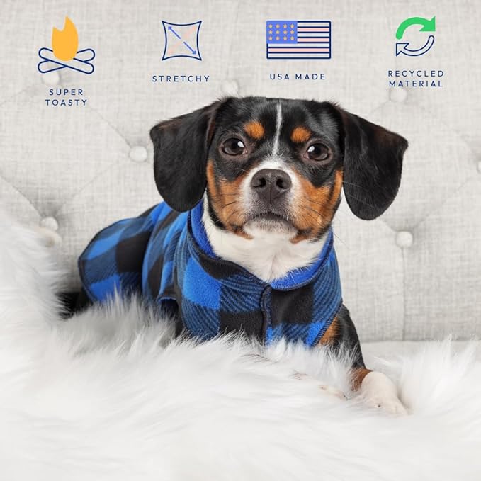 Goldpaw Duluth Double Fleece Dog Sweater Vest for Large Dogs - Soft, Stretchy Dog Fleece - Warm Pet Jacket for Fall and Winter - Premium Pet Outerwear - Machine Washable - Rose/Lavender - Size 24