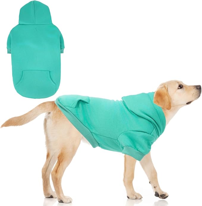 KOOLTAIL Basic Dog Hoodie - Soft and Warm Pet Hoodie Sweater with Leash Hole and Pocket, Dog Winter Coat, Cold Weather Clothes Sweatshirt for Small Medium Large Dogs Puppy Cat Boys Girls XL/XXL
