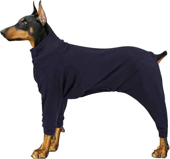 Fleece Dog Sweater for Small Medium Large Dog for Daily Run Walk Sleep Pet Winter Jacket & Windproof Clothes Coat Medium Navy Blue