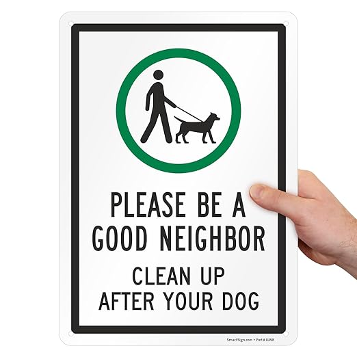 SmartSign 14 x 10 inch Laminated Rustproof Aluminum Neighbor Sign, USA-Made, 100+ Years of Sign Expertise