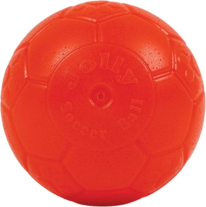 Jolly Pets Mini Jolly Soccer Ball; Floating-Bouncing Dog Toy; 3" Orange (Pack of 2)