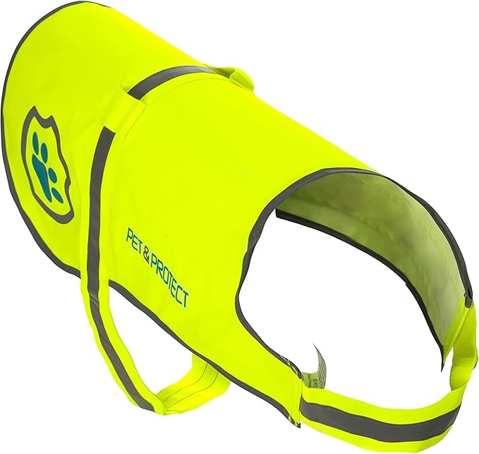 Reflective Dog Coat for Safety – Ideal Dog Vest for High-Visibility When Walking, Jogging or Training – Sizes to Fit Small, Medium, Large Breeds 16-130 lbs (Medium)