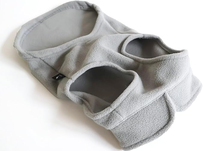 JACKO & CO - Fleece Vest Dog Sweater with Leash Ring - Soft, Warm & Lightweight Pullover Coat for Small & Medium Dogs, Puppies & Cats - Cozy Fall/Winter/Spring Pet Jacket (Grey, Medium 6-10lbs)