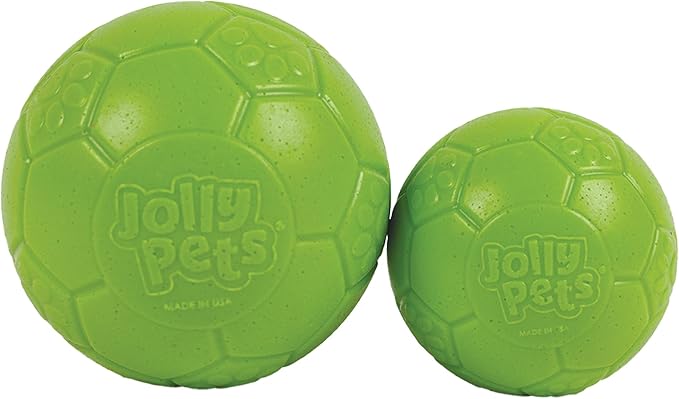 Jolly Pets Mini Jolly Soccer Ball; Floating-Bouncing Dog Toy; 4" Green Apple