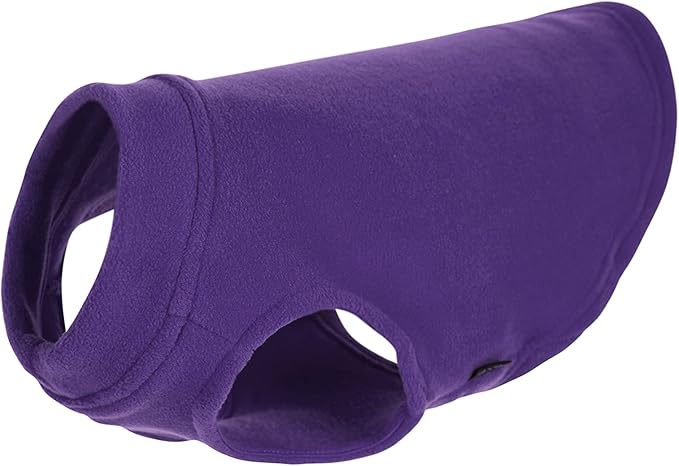 Gooby - Stretch Fleece Vest, Pullover Fleece Vest Jacket Sweater for Dogs, Violet, Medium